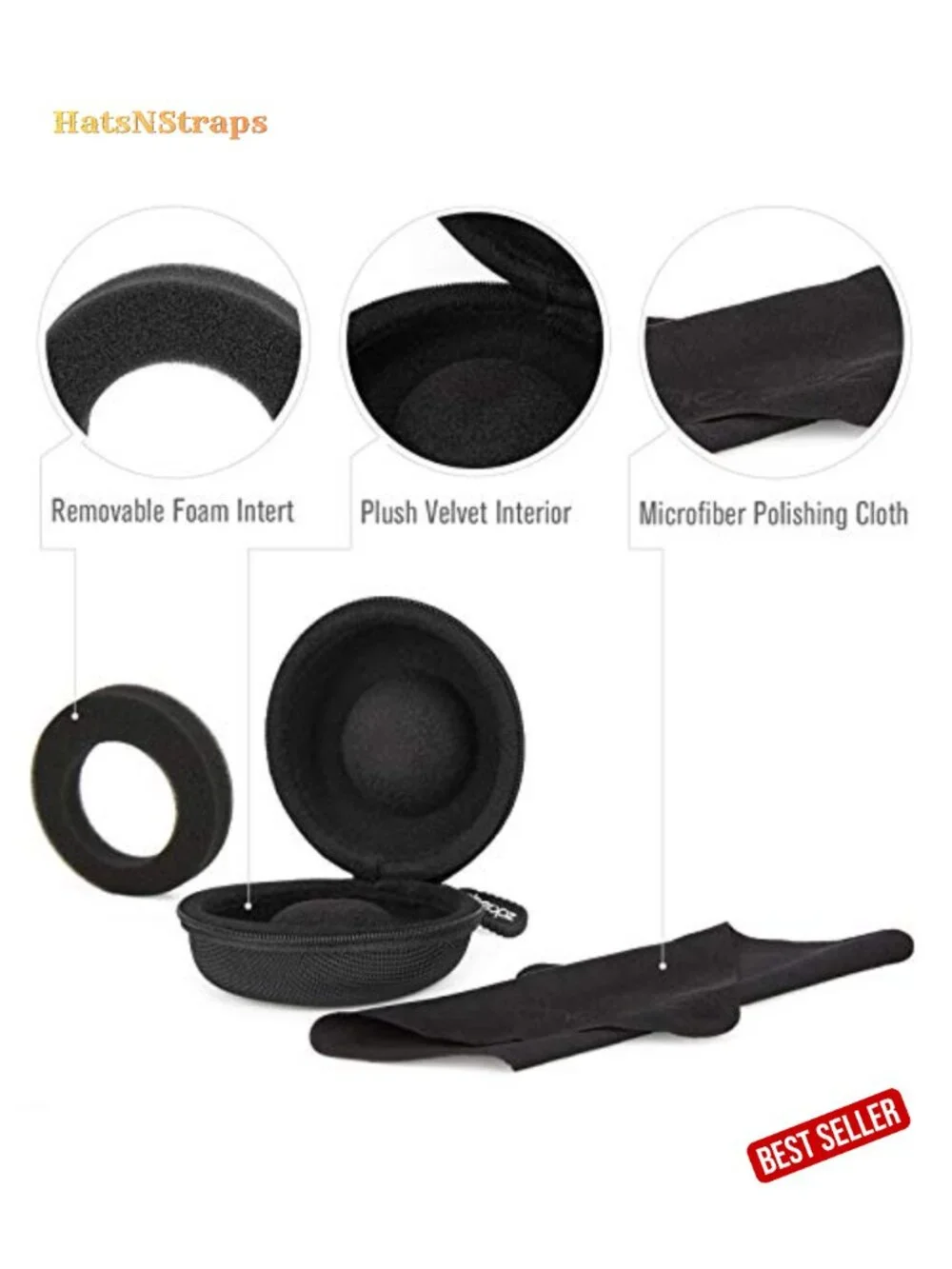 Travel Watch Case Storage for 50mm Wristwatches & Smartwatches